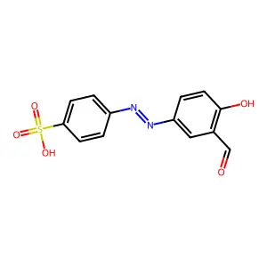 Benzenesulfonic acid, 4-[(3-formyl-4-hydroxyphenyl)azo]- structure
