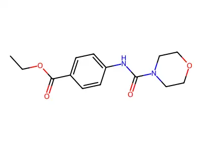 Ethyl 4-(morpholine-4-carboxamido)benzoate structure