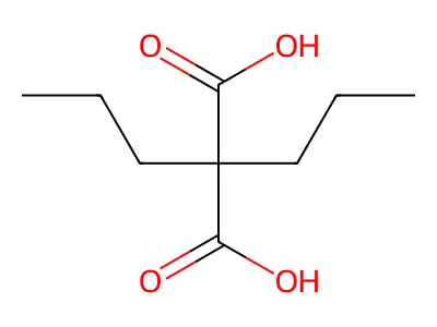 二丙基丙二酸 structure