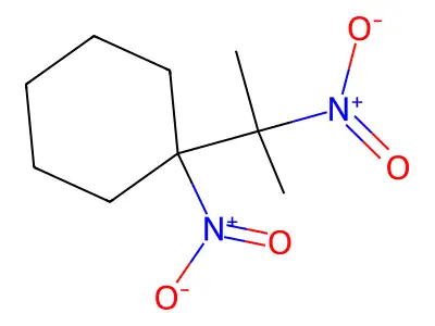 1-(1-Methyl-1-nitroethyl)-1-nitrocyclohexane structure