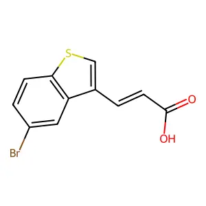 3-(5-Bromo-1-benzothiophen-3-yl)prop-2-enoic acid structure