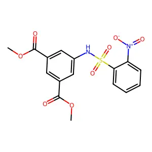 Dimethyl 5-[({2-nitrophenyl}sulfonyl)amino]isophthalate structure