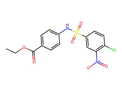 Ethyl 4-(4-chloro-3-nitrobenzenesulfonamido)benzoate structure