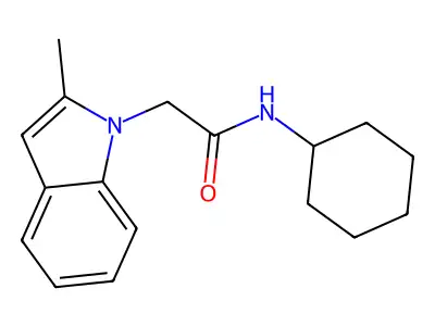 1H-Indole-1-acetamide, N-cyclohexyl-2-methyl- structure