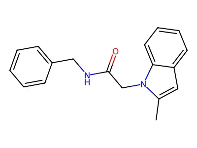 1H-Indole-1-acetamide, 2-methyl-N-(phenylmethyl)- structure
