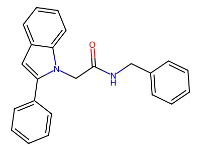 1H-Indole-1-acetamide, 2-phenyl-N-(phenylmethyl)- structure