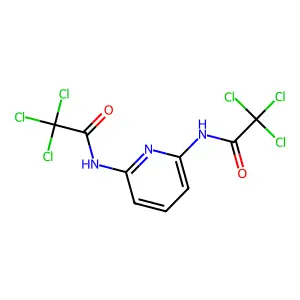 2,2,2-trichloro-N-[6-[(2,2,2-trichloroacetyl)amino]pyridin-2-yl]acetamide structure