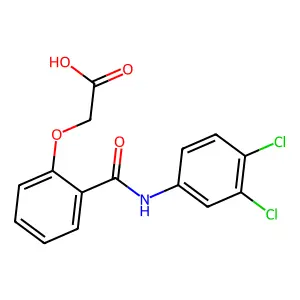 Acetic acid, (2-(((3,4-dichlorophenyl)amino)carbonyl)phenoxy)- structure