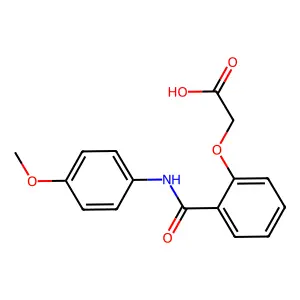 Acetic acid, (2-(((4-methoxyphenyl)amino)carbonyl)phenoxy)- structure