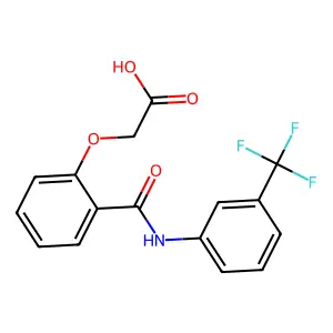 Acetic acid, (o-((alpha,alpha,alpha-trifluoro-m-tolyl)carbamoyl)phenoxy)- structure