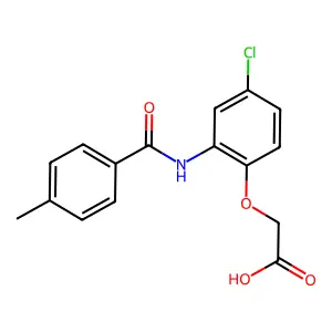 Acetic acid, (4-chloro-2-(p-tolylcarbamoyl)phenoxy)- structure