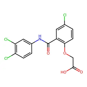 Acetic acid, (4-chloro-2-(((3,4-dichlorophenyl)amino)carbonyl)phenoxy)- structure