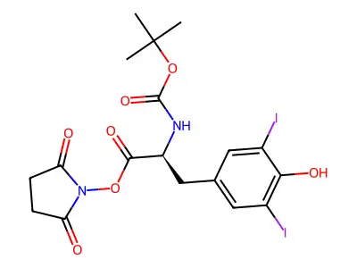 Boc-Tyr(3,5-I2)-OSu structure
