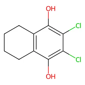 2,3-Dichloro-5,6,7,8-tetrahydronaphthalene-1,4-diol structure