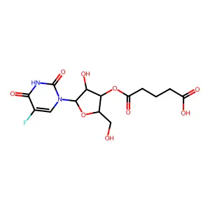 Uridine, 5-fluoro-, 3'-(hydrogen pentanedioate) structure