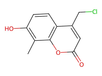 4-(chloromethyl)-7-hydroxy-8-methyl-2H-chromen-2-one structure