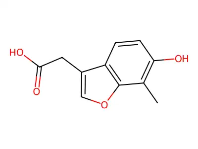 3-Benzofuranacetic acid, 6-hydroxy-7-methyl- structure