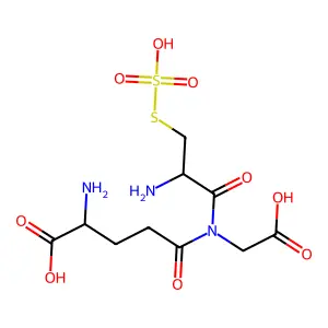 N5-[1-((羧甲基)氨基)-1-氧代-3-(磺硫基)丙烷-2-基]-DL-谷氨酰胺 structure