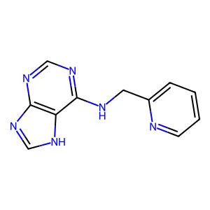 N-(pyridin-2-ylmethyl)-9H-purin-6-amine structure