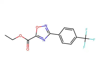 Ethyl 3-(4-(trifluoromethyl)phenyl)-1,2,4-oxadiazole-5-carboxylate structure