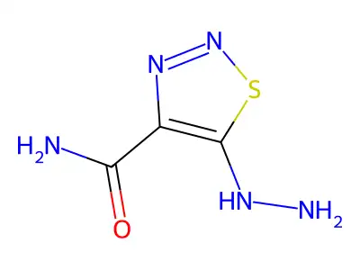 5-Hydrazinylthiadiazole-4-carboxamide structure