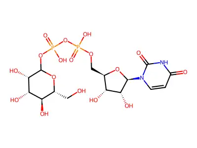 Uridine-5'-Diphosphate-Mannose structure