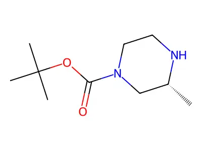 tert-butyl (3R)-3-(tert-butylcarbamoyl)piperazine-1-carboxylate structure