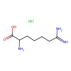 Norleucine, 6-amidino-, monohydrochloride, hydrate structure