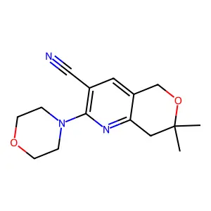 7,7-Dimethyl-2-morpholin-4-yl-5,8-dihydropyrano[4,3-b]pyridine-3-carbonitrile structure