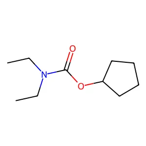cyclopentyl N,N-diethylcarbamate structure