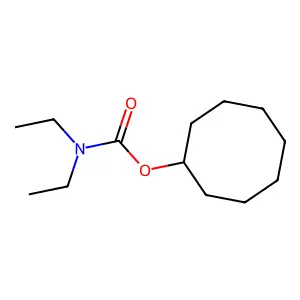 cyclooctyl N,N-diethylcarbamate structure