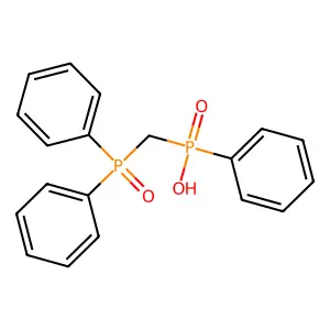 [(Diphenylphosphoryl)methyl]phenylphosphinic acid structure