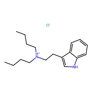 1H-Indole-3-ethanamine, N,N-dibutyl-, hydrochloride (1:1) structure