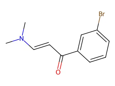1-(3-bromophenyl)-3-(dimethylamino)prop-2-en-1-one structure