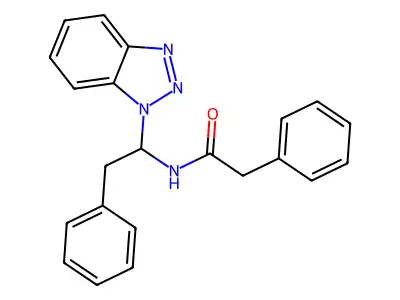 N-[1-(1H-1,2,3-Benzotriazol-1-yl)-2-phenylethyl]-2-phenylacetamide structure