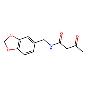 N-(1,3-苯并二氧戊环-5-基甲基)-3-氧代丁酰胺 structure