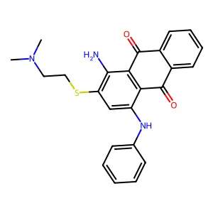 9,10-Anthracenedione, 1-amino-2-[[2-(dimethylamino)ethyl]thio]-4-(phenylamino)- structure