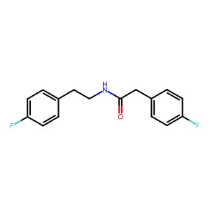 2-(4-fluorophenyl)-N-[2-(4-fluorophenyl)ethyl]acetamide structure