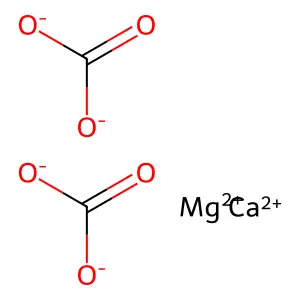 Dolomite (CaMg(CO3)2) structure