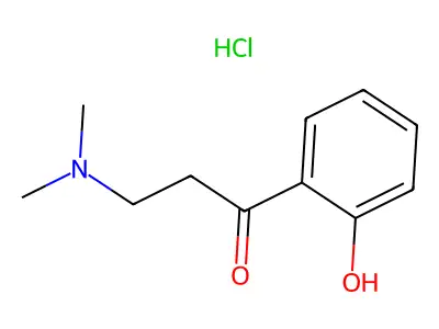 1-Propanone, 3-(dimethylamino)-1-(2-hydroxyphenyl)-, hydrochloride (1:1) structure