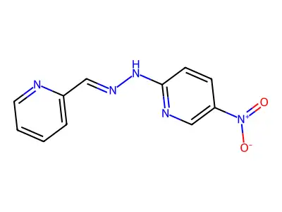 2-Pyridinecarboxaldehyde (5-nitro-2-pyridinyl)hydrazone structure