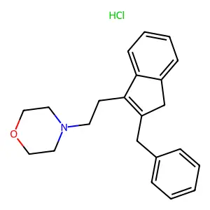 Morpholine, 4-(2-(2-benzylinden-3-yl)ethyl)-, hydrochloride structure