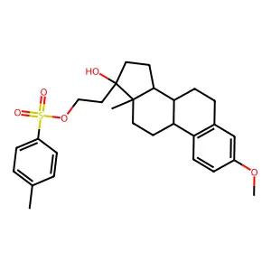 2-(17-hydroxy-3-methoxy-13-methyl-7,8,9,11,12,14,15,16-octahydro-6H-cyclopenta[a]phenanthren-17-yl)ethyl 4-methylbenzenesulfonate structure