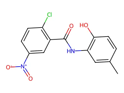 2-chloro-N-(2-hydroxy-5-methylphenyl)-5-nitrobenzamide structure