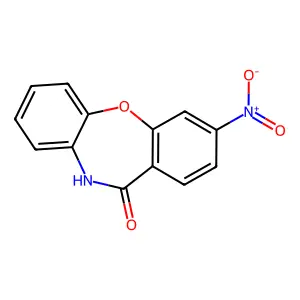 9-nitro-5H-benzo[b][1,4]benzoxazepin-6-one structure