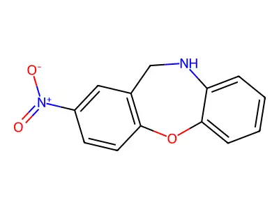 2-Nitro-10,11-dihydrodibenzo[b,f][1,4]oxazepine structure