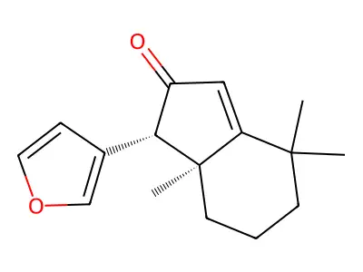(1S,7aR)-1-(furan-3-yl)-4,4,7a-trimethyl-1,5,6,7-tetrahydroinden-2-one structure