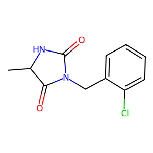 3-[(2-Chlorophenyl)methyl]-5-methylimidazolidine-2,4-dione structure