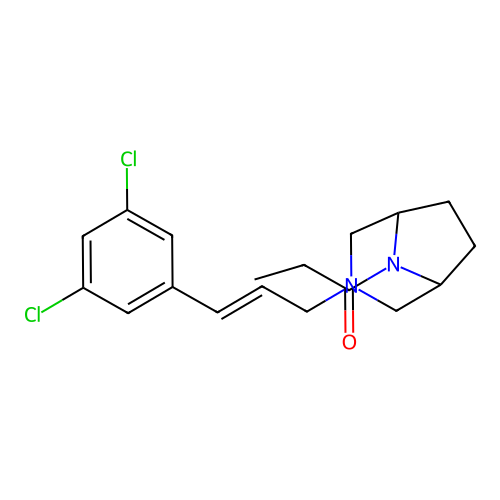 3,8-Diazabicyclo(3.2.1)octane, 3-(2',4'-dichlorocinnamyl)-8-propionyl- structure