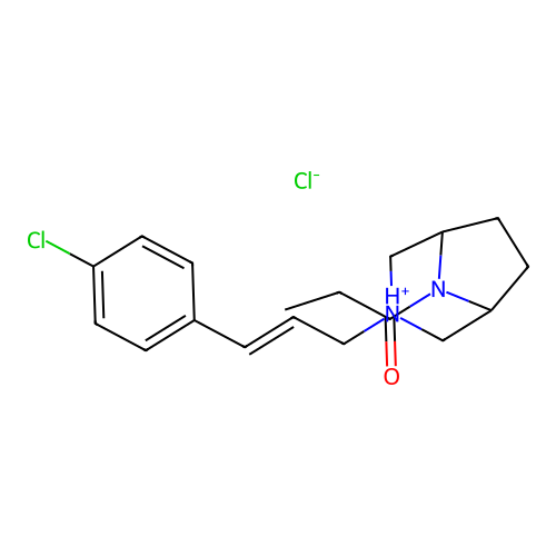 3,8-Diazabicyclo(3.2.1)octane, 3-(3-(p-chlorophenyl)allyl)-8-propionyl-, hydrochloride structure